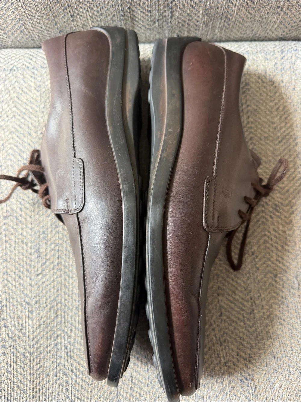 Tod’s Men’s Brown Leather 'Allaciato Quinn' Shoes 10